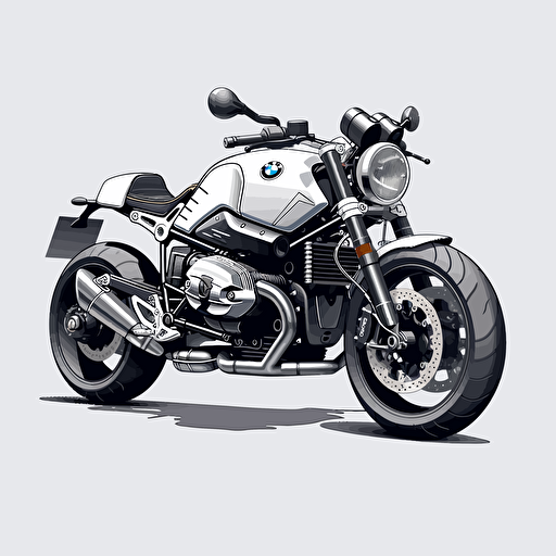 Vector bmw r ninet black and white