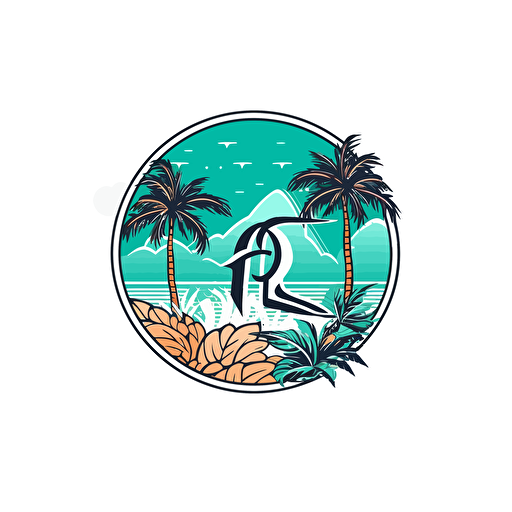logo for a travel company with the initials PLS vector logo, vector art, 2d