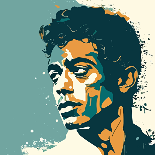 make a vector art of the brazilian singer and composer Belchior