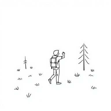 a person exploring nature