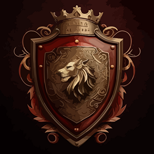 soccer shield of a king, vector art