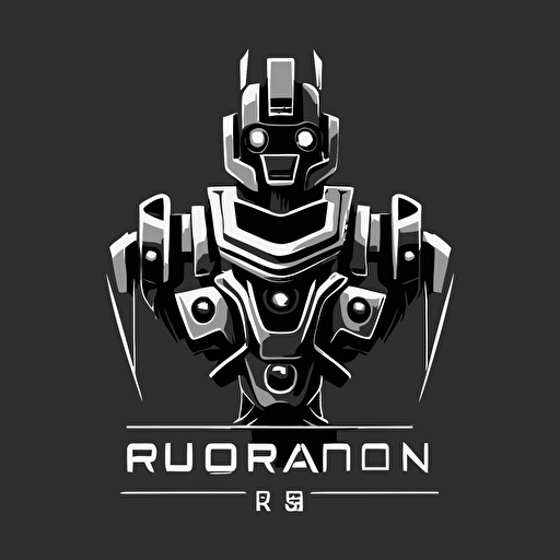 vector logo of robot, simple minimal
