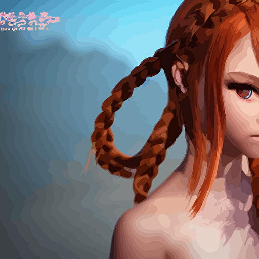 cosplay girl render beautiful 3d anime girl hot petite long braided hair hazel eyes round face short smile cinematic lightning medium shot mid shot highly detailed trending artstation unreal engine 4k cinematic wallpaper