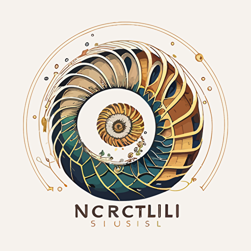 modern logo, featuring Fibonacci sequence, extremely detailed, Studio Ghibli style, minimalistic, professional design, adobe illustrator, vector, no shadows, no text, on transparent background c 50 v 5