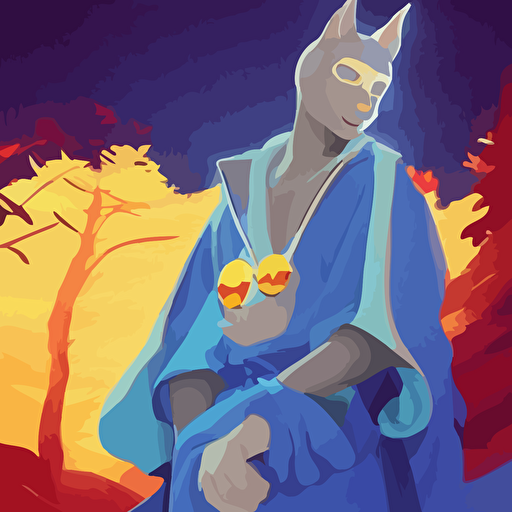 painting cat wizard wearing blue robes avatar hero smooth face median photoshop filter cutout vector behance hd jesper ejsing rhads makoto shinkai lois van baarle ilya kuvshinov rossdraws illustration art ilya kuvshinov gustav klimt