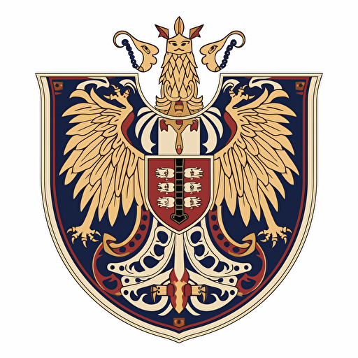 flat vector art, coat of arms in a anglo-saxon style, isolated, ultra minimalistic,