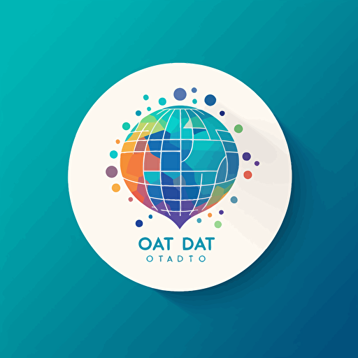 Design a stylized, vector-based, text-free logo for a company called 'Data for Good,' which processes government data to improve lives worldwide. The logo concept should incorporate a creative and artistic representation of a globe with interconnected dots, subtly forming a heart shape to symbolize the company's mission. Use a modern and vibrant color palette, such as blues, greens, and teals, to convey trust, innovation, and positivity. Ensure the design is suitable for scaling and adapts well to various platforms, including digital, print, and promotional materials. Place the logo on a white background to enhance its clarity and versatility