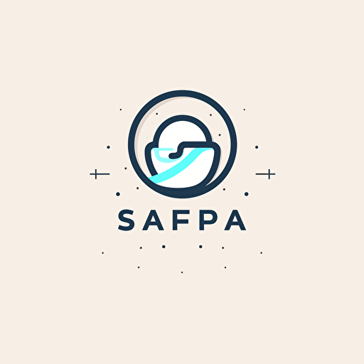 a white minimalistic, flat vector logo for a futuristic, soap brand. The look and feel should be trustworthy and expensive