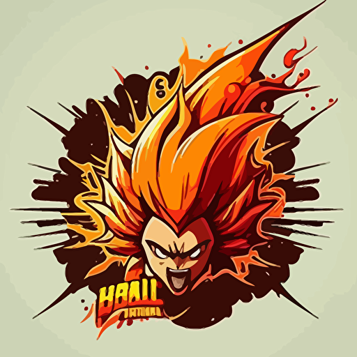 vector logo fireball cartoon