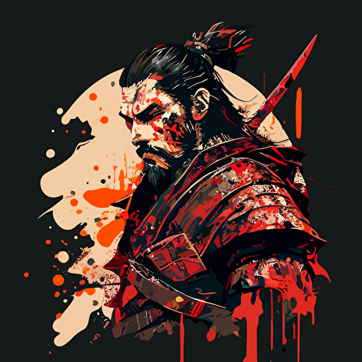 vector art of Bulgarian Samurai
