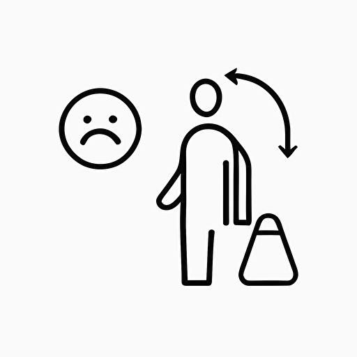 simple pictogram representing emotional customer loyalty, line, vector