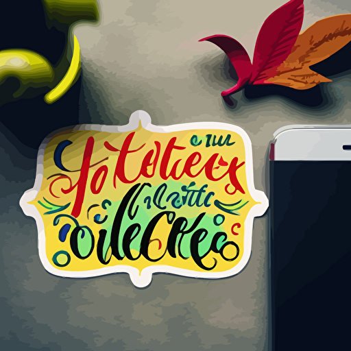 a sticker, "It Takes Courage To Be Different", vector style, colorful, script font, simple, written in English