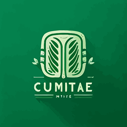 minimalistic vector logo for a slicer company called cutmate. Green. simple