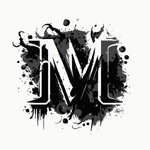 modern logo, black ink, white background, use the letters MD, vector