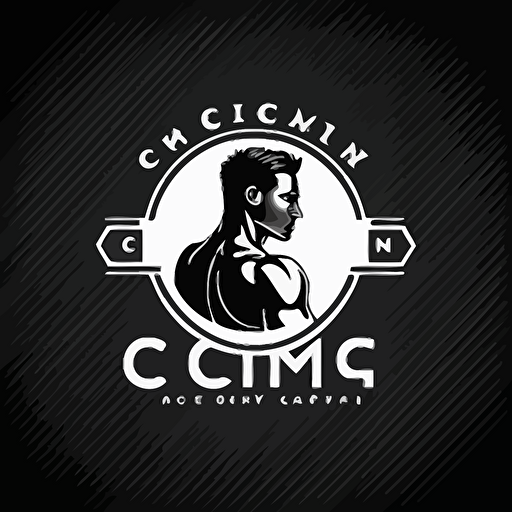 make a logo vector with a g and c , a logo branding fashion for name brand call "Gymcrush" , minimal, sport, heathy, use black color, background white