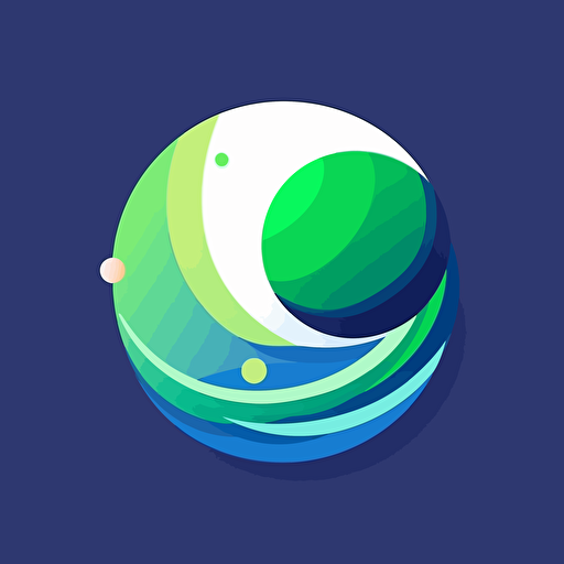 light year logo,green and blue palette ,metaphor ,vector