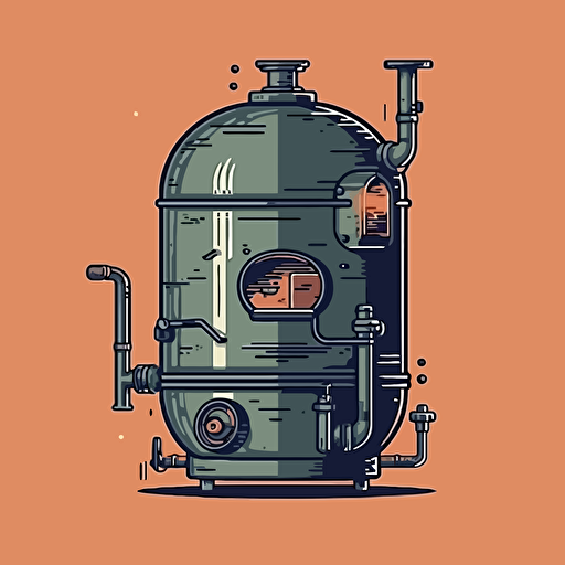 hot water tank vector art minimalist