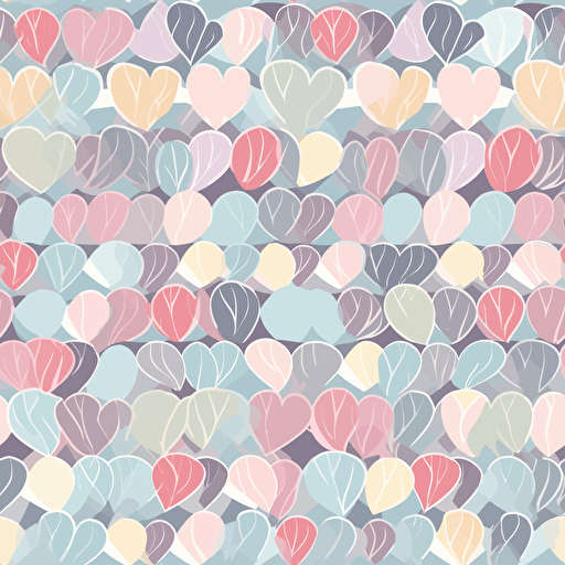 vector hearts , pastel color