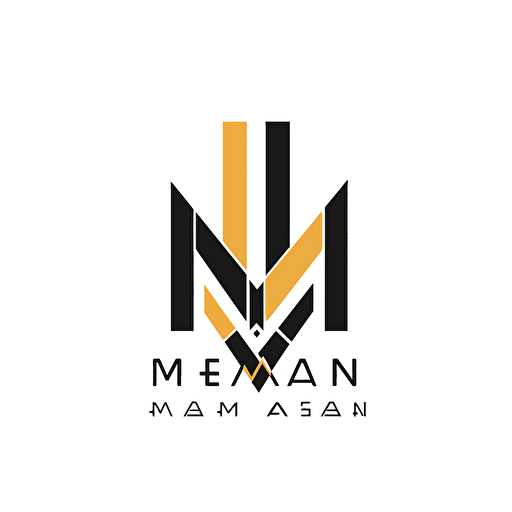 "M a m e n" logo wordmark, logo style, white background, simple vector logo, minimal