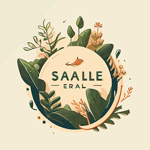 a flat vector logo for a sustainable lifestyle