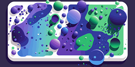 vector illustration of scalable AI designmilk palette is mostly purple with small bits of blue and green