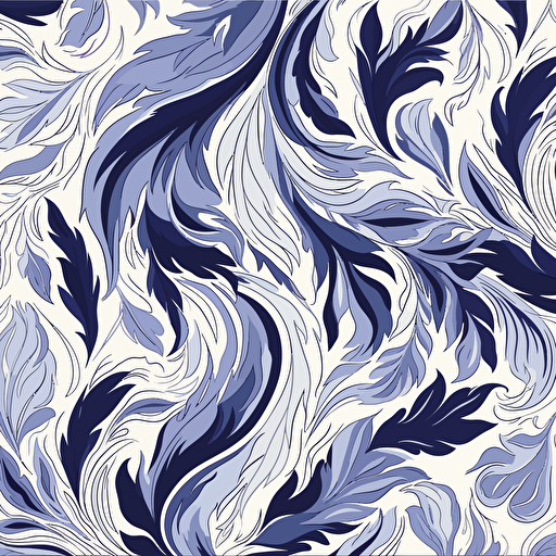 abstract pattern vector art of fluid repeating big leaf botanicals single colour on white backround ar 500:350