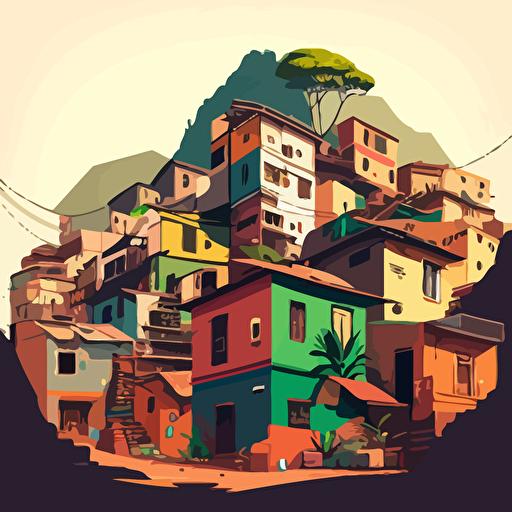 a vector illustration of a brazilian favela