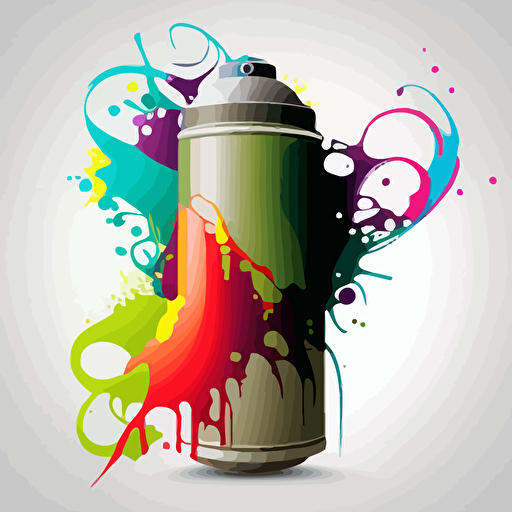 a vector design of a graffiti spray can
