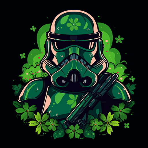 Tiled hemp trooper, flat, vector, no background