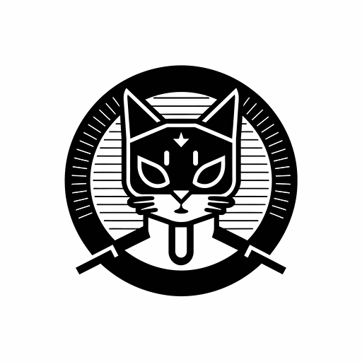 logo for a product called KITT, toolkit, black and white, minimalist, vector art