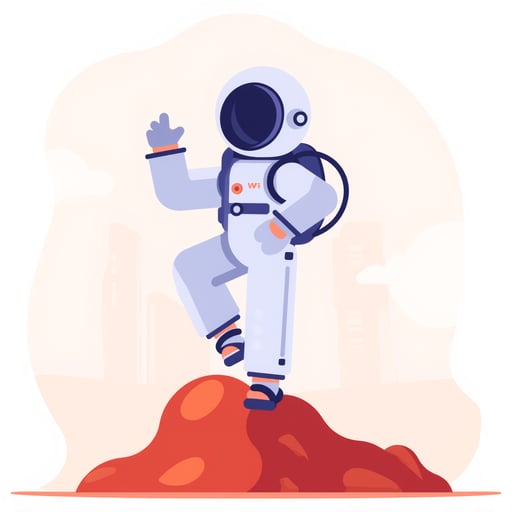 an astronaut on mars