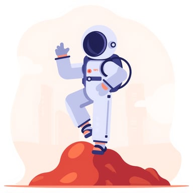 an astronaut on mars