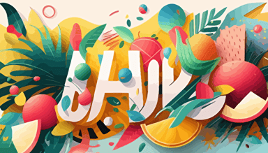 abstraction, summer, party, garden, summer vibes,vector