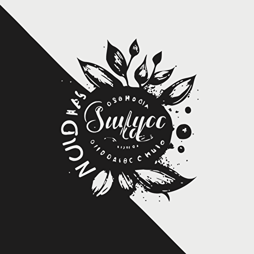 black and white, logo, spices, simple, modern, vector