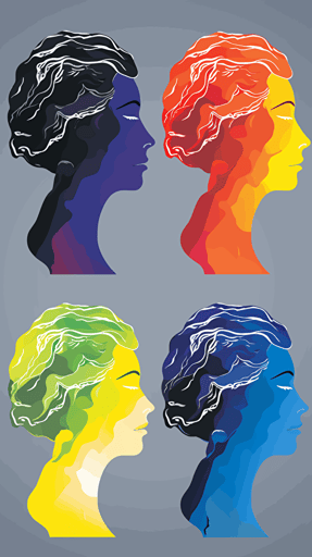 Create a ultra simplistic vector logo image that represents courage after struggling with trauma and ptsd in the style of Milton Glaser