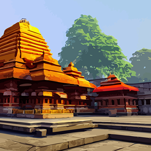 beautiful kamakhya temple guwahati vue 3d render v ray unreal engine hdr cinematic lighting wide angle shot 8 k textures