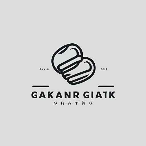 a logo with kickboxing gloves, 1mm thick line drawing logo, minimalist line logo, creative logo, 2d logo, flat logo, vector logo, vector logo, modern logo, white logo