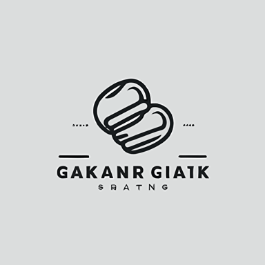 a logo with kickboxing gloves, 1mm thick line drawing logo, minimalist line logo, creative logo, 2d logo, flat logo, vector logo, vector logo, modern logo, white logo