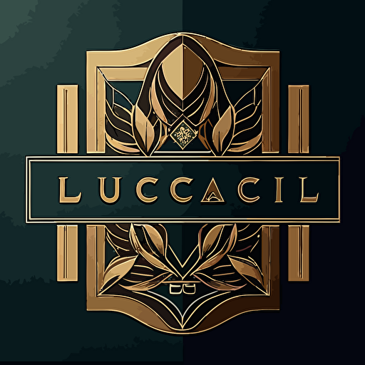 Lugaci logo luxury vector post modernism