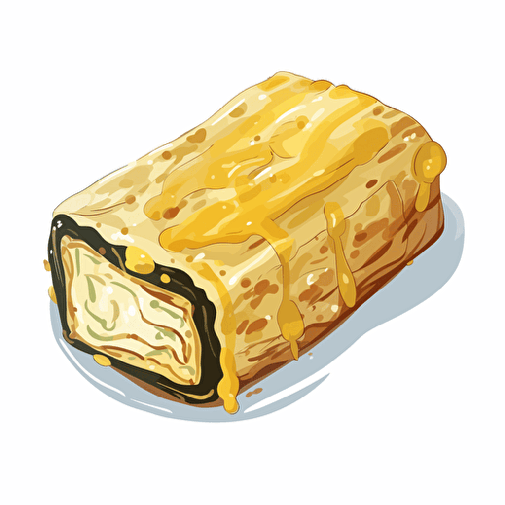 tamagoyaki , vector art, white background