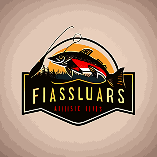 fishing lures logo, vector, simple, modern