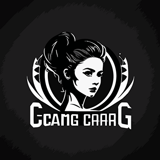 make a logo vector with a g and c , minimal, sport, heathy, use black color, background white