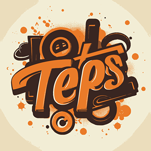make logo with font "teenops" vector