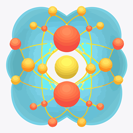 2d flat diagram vector of an atom