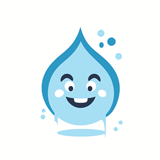 simple happy water purification vector logo