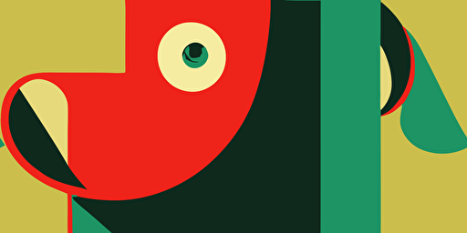 a cartoon vector style illustration of a green monster with three eyes, stomping through a city, colourful, paper texture