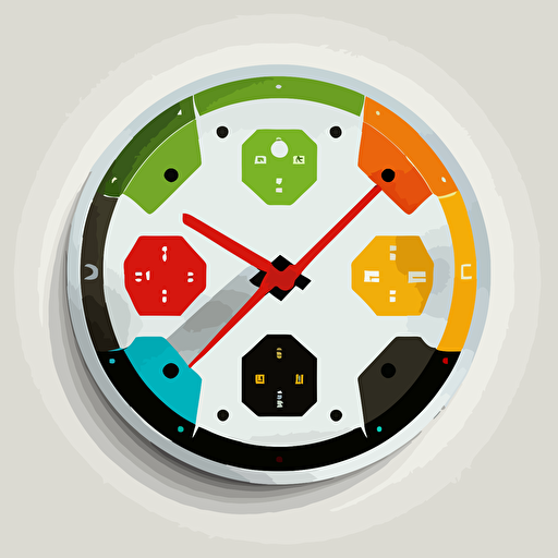 simple o’clock , vector, game art, white background
