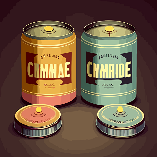 Vector logo for a comapny using Cans for containers for candles. "Can-Dle"