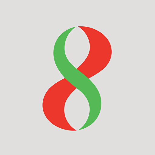 logo design, trading, symbolic, simple shapes, infinity as a letter B, clear background, green and red, vector