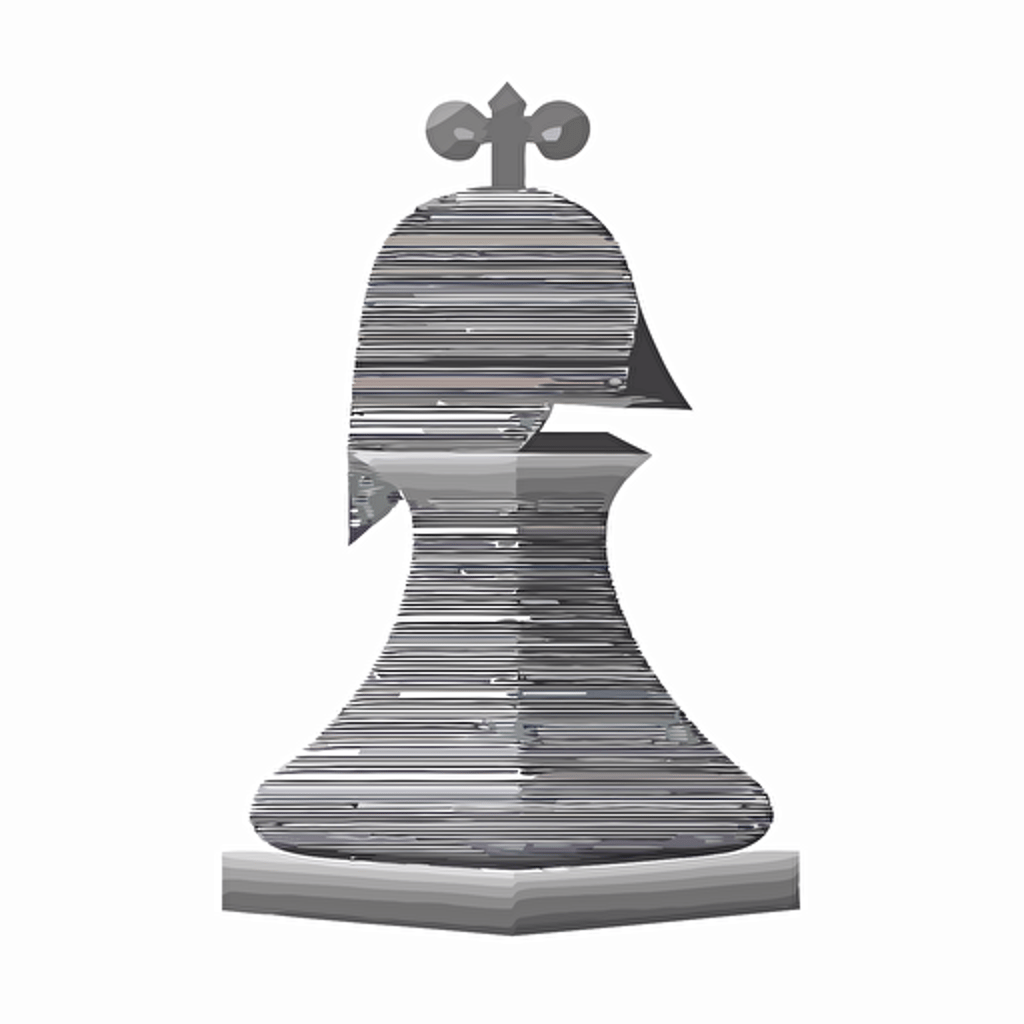 a sheilded knight chess icon, simple, basic shapes, vector, clean white background